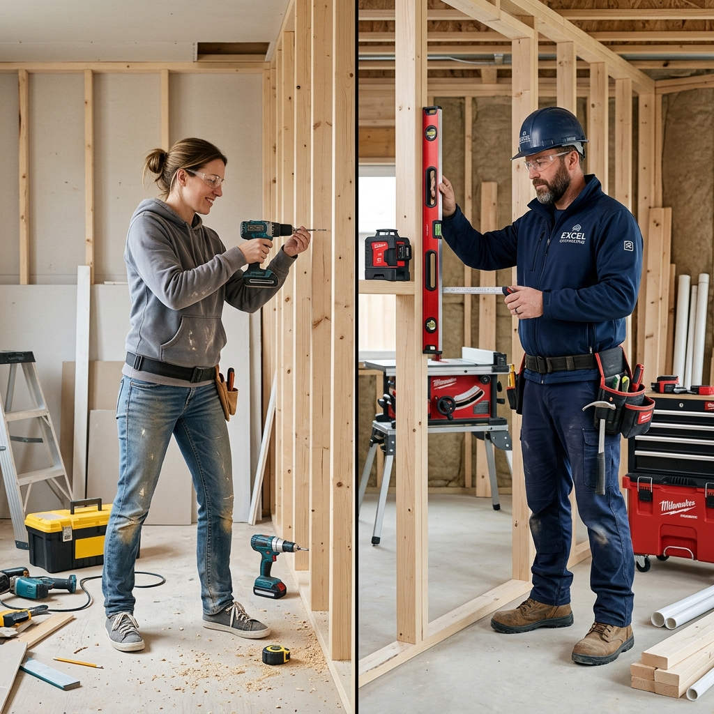 Comparaison entre les travaux en DIY et avec des professionnels