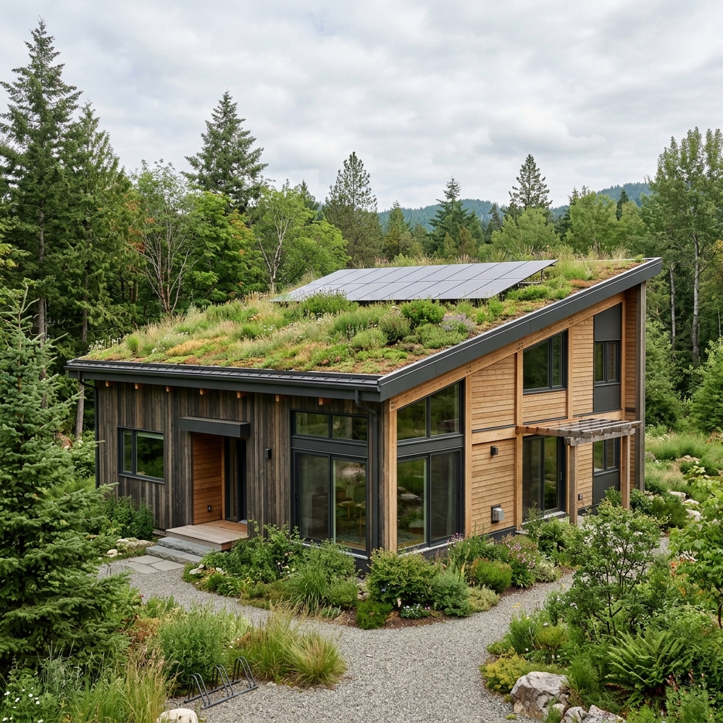 Exemple de maison passive moderne à faible consommation d'énergie